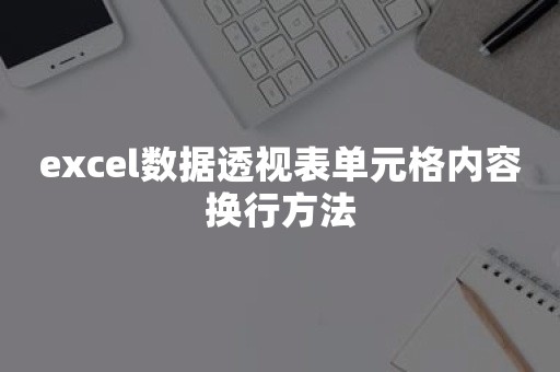 excel数据透视表单元格内容换行方法