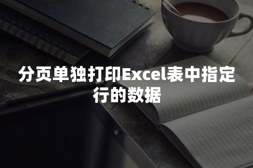 分页单独打印Excel表中指定行的数据