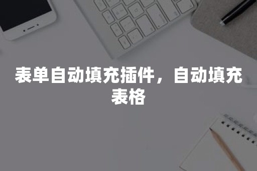 表单自动填充插件，自动填充表格