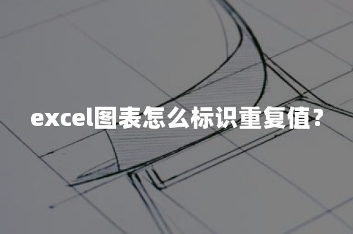 excel图表怎么标识重复值？