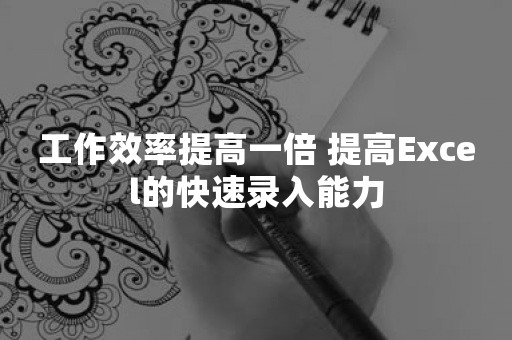 工作效率提高一倍 提高Excel的快速录入能力