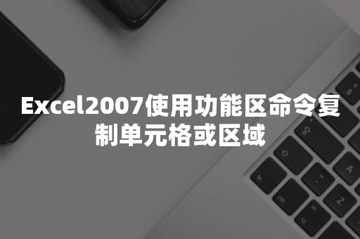 Excel2007使用功能区命令复制单元格或区域