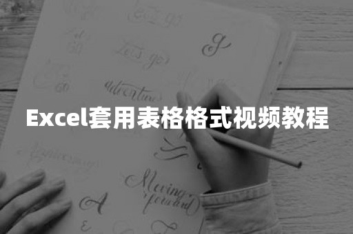 Excel套用表格格式视频教程