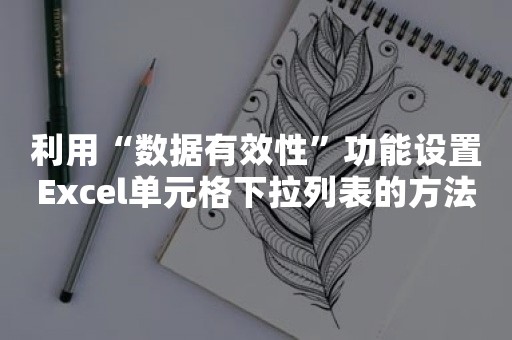 利用“数据有效性”功能设置Excel单元格下拉列表的方法