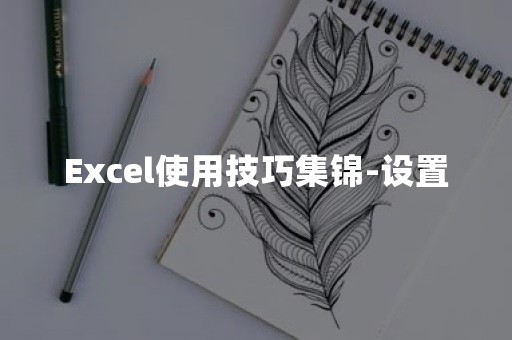 Excel使用技巧集锦-设置