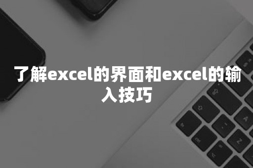 了解excel的界面和excel的输入技巧