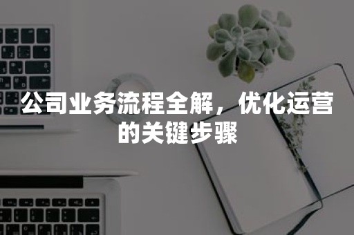 公司业务流程全解，优化运营的关键步骤