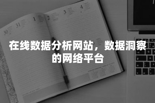 在线数据分析网站，数据洞察的网络平台