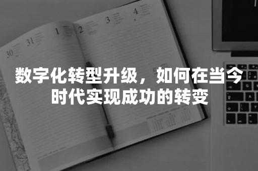 数字化转型升级，如何在当今时代实现成功的转变