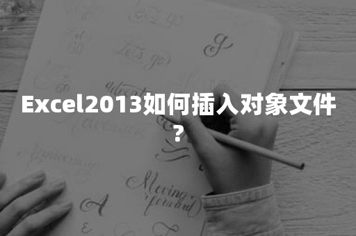 Excel2013如何插入对象文件?