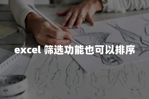 excel 筛选功能也可以排序