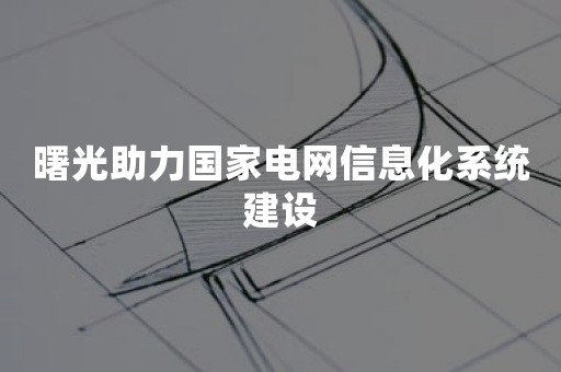 曙光助力国家电网信息化系统建设