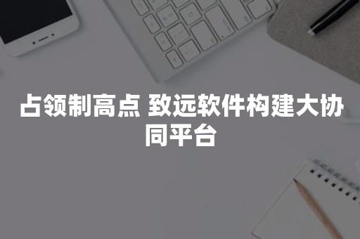 占领制高点 致远软件构建大协同平台